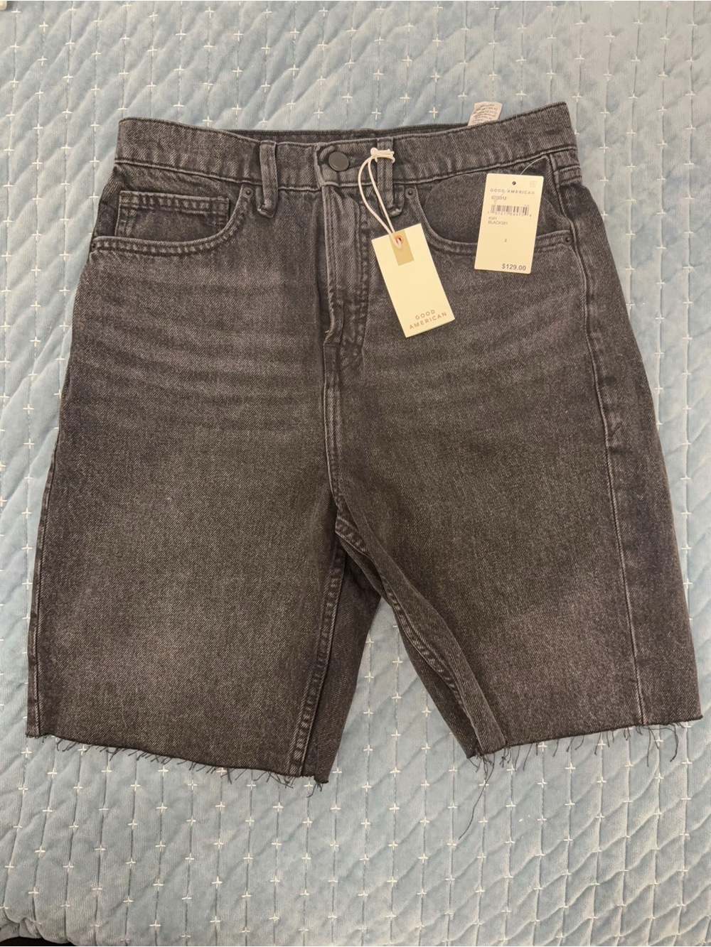 Good Standard Raw Hem Bermuda Shorts